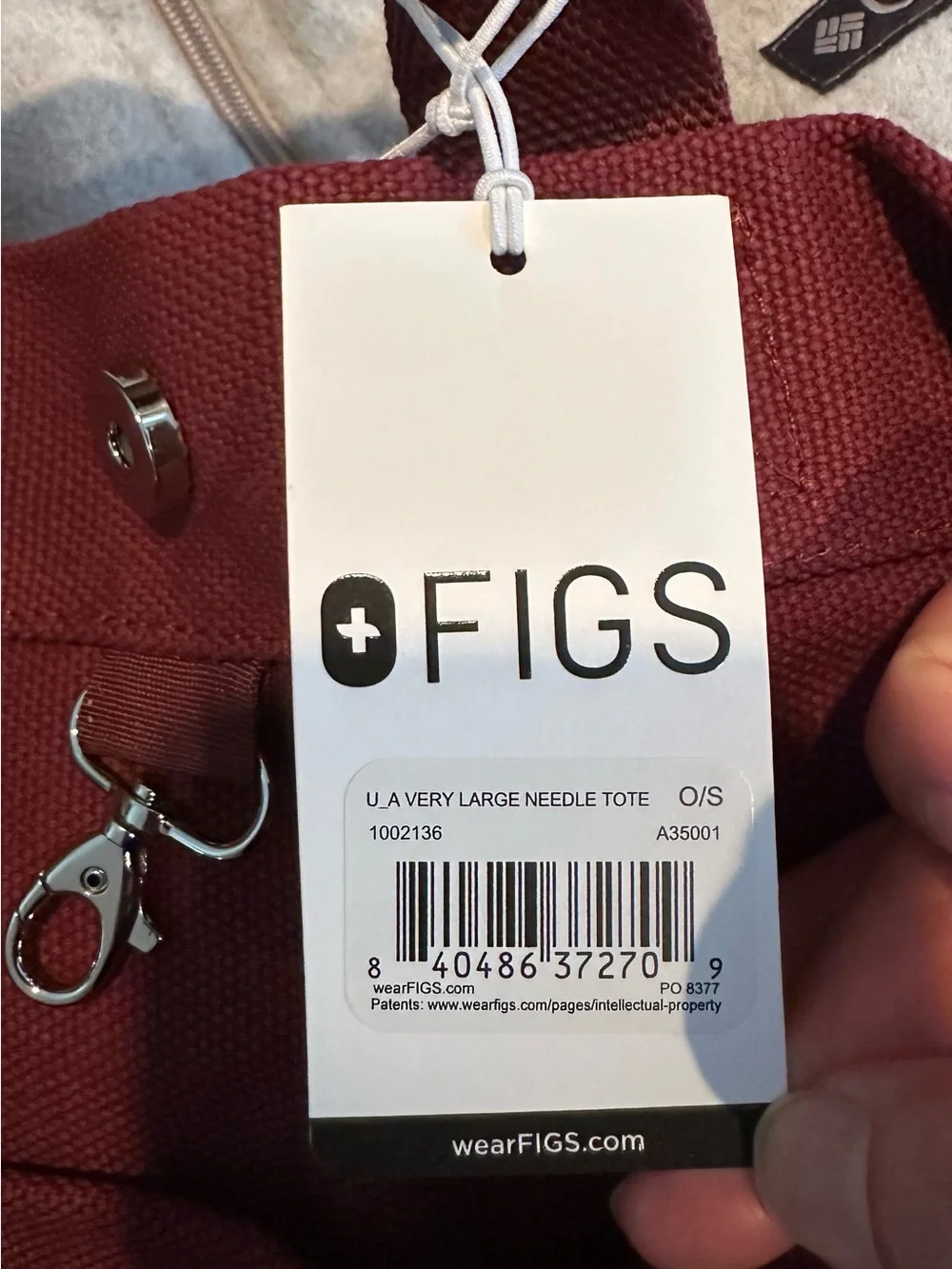 FIGS “walnut” A Very Large Needle” Tote Bag NWT